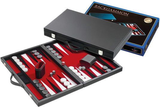 Philos backgammon kunstlederen koffer