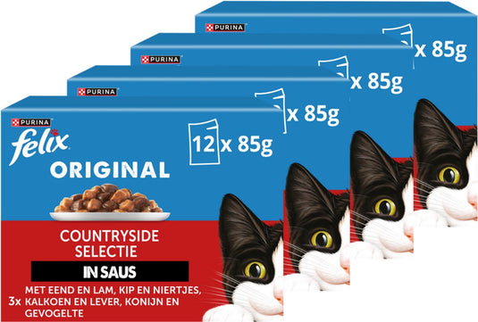 Felix original in saus - kattenvoer natvoer - countryside selectie - 48 x 85 g