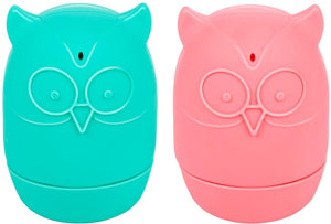 Eddy toys badspeelgoed 2 stuks - siliconen knijpdieren - knijp en spuit bad speelgoed - uil - vanaf 3 jaar