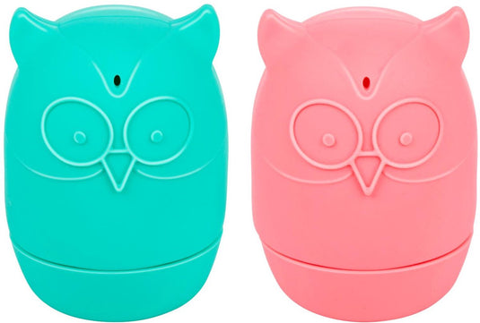 Eddy toys badspeelgoed 2 stuks - siliconen knijpdieren - knijp en spuit bad speelgoed - uil - vanaf 3 jaar