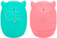 Eddy toys badspeelgoed 2 stuks - siliconen knijpdieren - knijp en spuit bad speelgoed - uil - vanaf 3 jaar