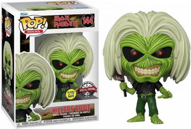 Funko pop! rocks : iron maiden - killers eddie #144 glows in the dark exclusive