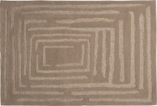 Woood alicia vloerkleed - wol - zand - 170x240