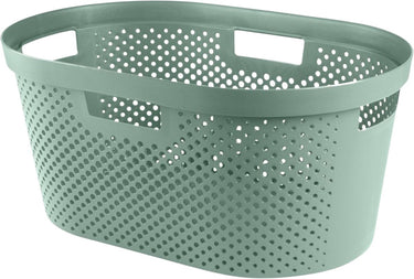 Curver - infinity recycled dots - wasmand - 40l - groen