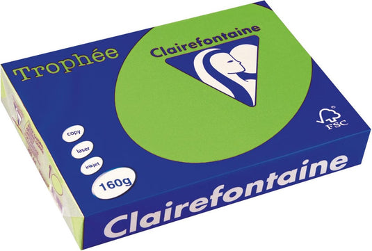 Clairefontaine trophée intens a4 grasgroen 160 g 250 vel
