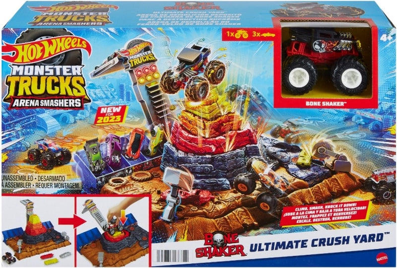 Afbeelding laden in galerijviewer, Hot wheels monster trucks arena bone shaker - speelgoed auto racebaan
