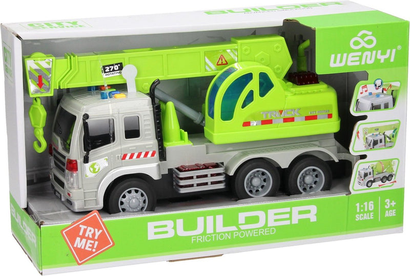 Load image into Gallery viewer, Lobbes speelgoed bv truck met haakarm met licht en geluid
