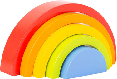 Small foot - houten bouwblokken regenboog, 5dlg.
