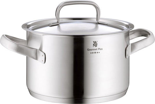 Wmf gourmet plus - kookpan middelhoog - ø16 cm - rvs - geschikt voor alle warmtebronnen - professionele kwaliteit