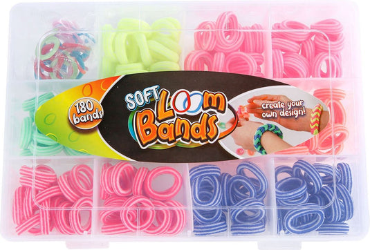 Soft loom bands met 180 bandjes en 15 clips