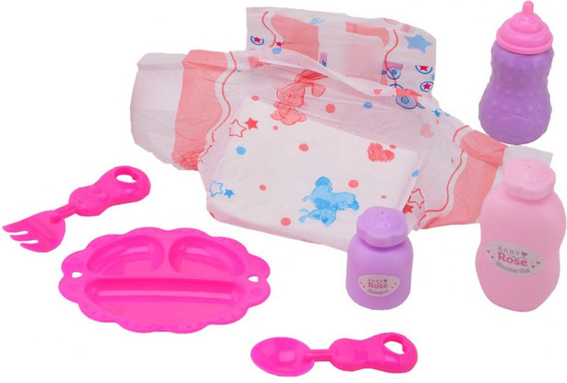 Load image into Gallery viewer, Johntoy john toy baby rose verzorgset in tasje
