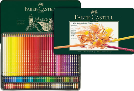 Faber-castell kleurpotloden - polychromos - 120 stuks in blik - fc-110011