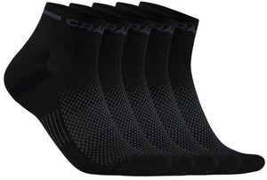 Craft active mid sock 5-pack unisex sportsokken - zwart