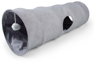 Duvo plus playtime speeltunnel purrly voor katten l-80x25x25cm grijs