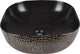 Differnz safari waskom 41.5x41.5x14cm keramiek snake zwart goud