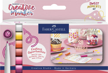 Faber-castell marker - creatief goldfaber - lijnbreedte 1.5mm - set sweet moments - fc-160602