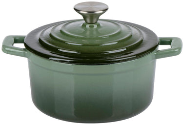 Alpina gietijzeren pan 14 cm - mini braadpan - casserole pan - ø14 cm - ovenbestendig - groen