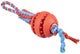 Duvo plus playtime touwspeeltje rubrop tugger met bal voor honden 33x8x8cm rood
