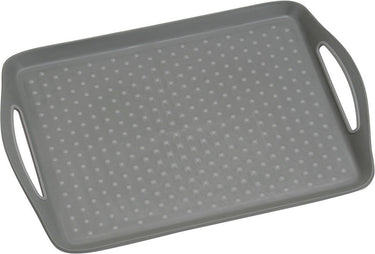 Kesper dienblad rechthoekig - anti-slip dienblad - diep dienblad met antislip - met handvatten - 45.5 x 32 x 4.5 cm - kleur: grijs