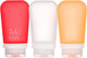 Human gear - gotoob+ 3-pack - reisflesje - flacon- lekvrij - herbruikbaar - large - 100ml - clear red orange