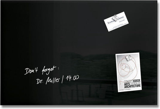 Sigel glasmagneetbord - artverum - 60x40cm - zwart - si-gl120