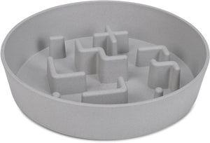 Beeztees antischrokbak hond kat nom - voerbak hond kat - vaatwasserproof - antislip - plastic - grijs - 1400ml