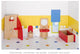 Goki poppenhuismeubeltjes: badkamer, douche h14cm, 5-delig