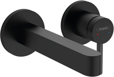 Hansgrohe finoris - inbouw wastafelmengkraan - ééngreeps bediening - met afvoerplug - 168mm - mat zwart