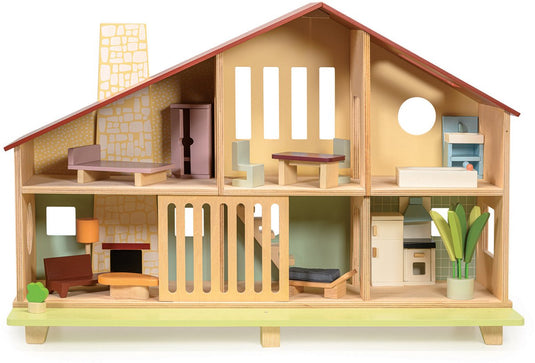 Mentari chestnut lane - cedar chalet met meubels - 74,50x27x49,50cm - hout - 3 jaar