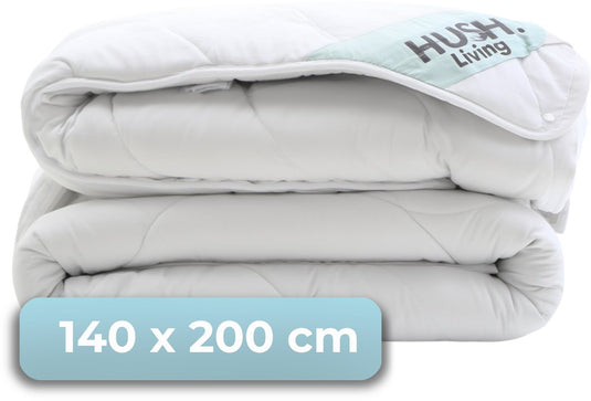 Hush. living hush living - synthetisch dekbed - 4 seizoenen - 140x200 cm - 200 gsm + 300 gsm hoogwaardige polyestervezel - met bevestigingslusjes- zacht en licht