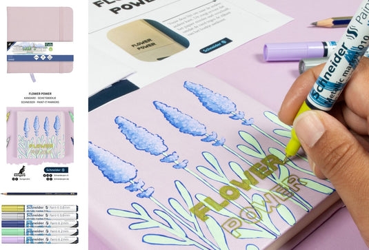 Schneider schrijfwaren schneider workshoppakket - flower power tekenen - inclusief toebehoren - doc-ws-paksp10