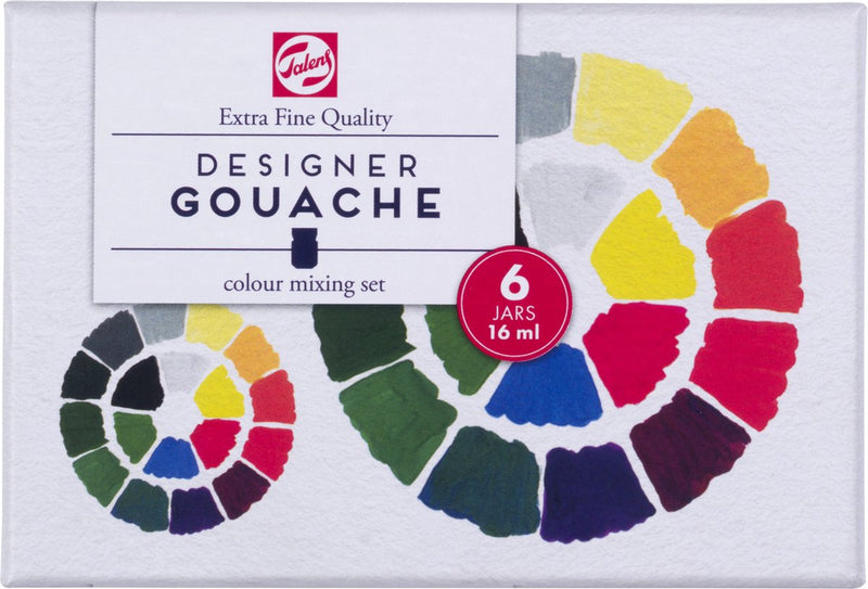 Load image into Gallery viewer, Talens gouache extra fijn primaire set, 6x16ml flacons
