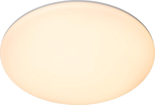 Lucide olson - plafonnière (plafondlamp) badkamer - ø 35 cm - led - cct - 1x36w 3000k 6500k - ip44 - opaal