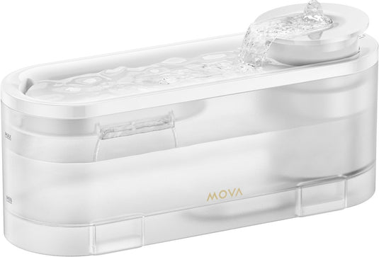 Mova wf10 pro - drinkfontein voor katten kleine huisdieren - 1,5l - draadloze waterfontein met 3 waterstanden - meervoudige filtratie - stil (<30db)