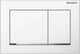 Geberit omega20 bedieningsplaat - 2-toets spoeling - vierkant - dualflush - wit glans chroom