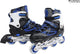 Street rider skeelers blauw zwart, maat 37-40