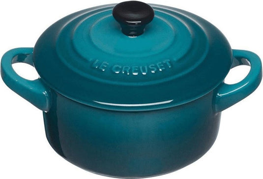 Le creuset serveerpannetje mini braadpan - signature - deep teal - ø 10 cm 250 ml