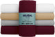 Hush. living hush living - hoeslaken 90x200+30cm - 100% katoen, 144tc, soepel en ademend - elastiek rondom - bordeaux