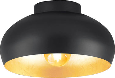 Eglo mogano 2 plafondlamp - e27 - ø28 cm - zwart|bladgoud