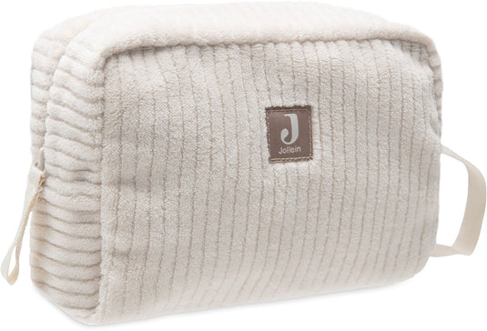Jollein luieretui - cloudy rib - baby toilettas - 21x14cm - oatmeal