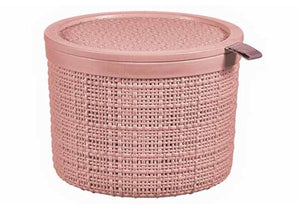 Curver opbergmand jute-look rond 2l roze