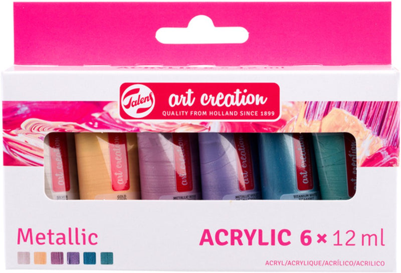 Load image into Gallery viewer, Talens art creation acrylverf set metallic | 6 x 12 ml
