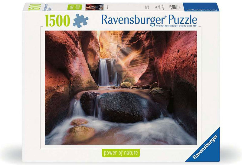 Load image into Gallery viewer, Ravensburger legpuzzel der wasserfall im red canyon, 1500st.
