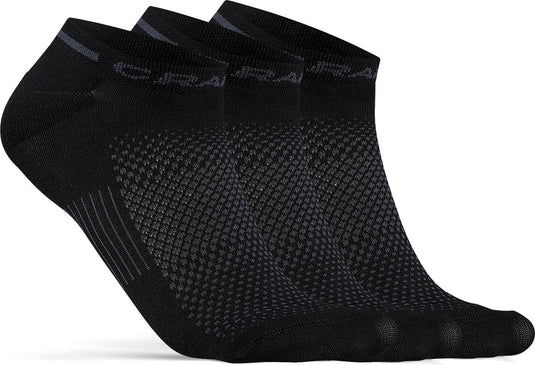 Craft active shaftless sock 3-pack unisex sportsokken - zwart 40-42