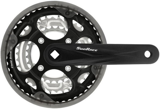 Sunrace - SunRace crankstel FCM300 -5mm 28-38-48 170mm m CG zw zi