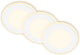 Briloner gima - set van 3 led inbouwspots - 7988036 - nachtlampje functie - apart schakelbare vlakken en ringen - memory functie - warm wit licht - ø9,3 x 3 cm - wit