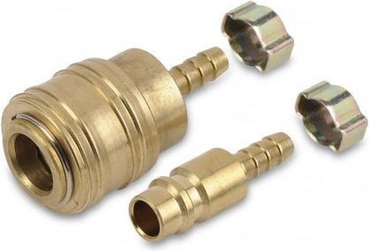 Powerplus powair0265 compressor koppelingen - snelkoppeling met 2 ringen - mannelijke en vrouwelijke euro-slangaansluiting