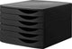 Djois re - solution bureauladenset - 6 gesloten laden - zwart - 100% gerecycled