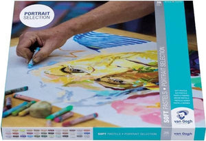 Van gogh softpastels portretselectie met 36 kleuren