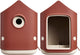 Elho cosy bird house and feeder - vogelhuisje en vogelvoederhuisje - 100% gerecycled plastic - l17.6 x b18 x h23 cm - toscaans rood